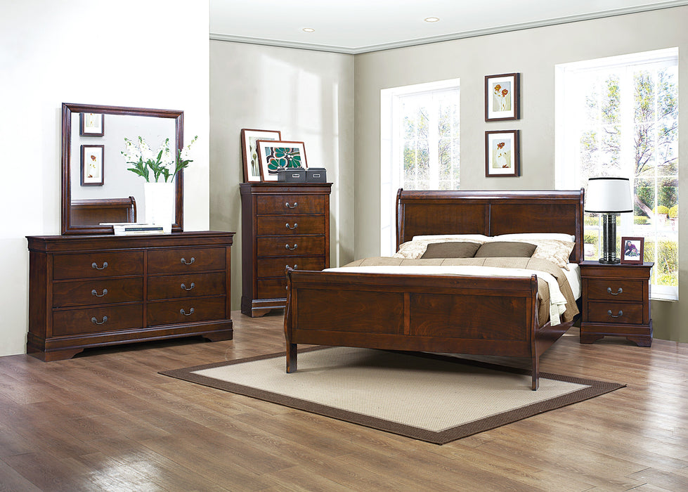 Mayville Eastern King Bed in Cherry - 2147K-1EK