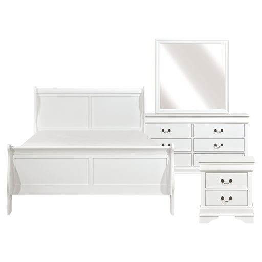 Mayville 4pc set (QB+NS+DR+MR) in White - 2147W-1*4 image