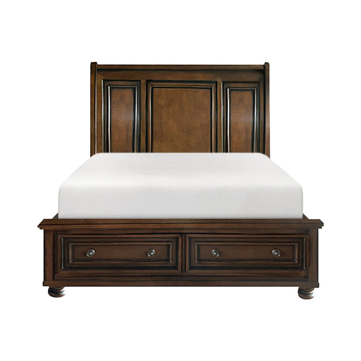 Cumberland Eastern King Sleigh Platform Bed with Footboard Storage in Brown - 2159K-1EK image