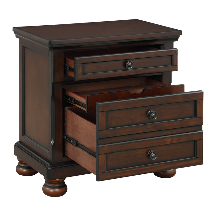 Cumberland Nightstand, Hidden Drawer in Brown - 2159-4