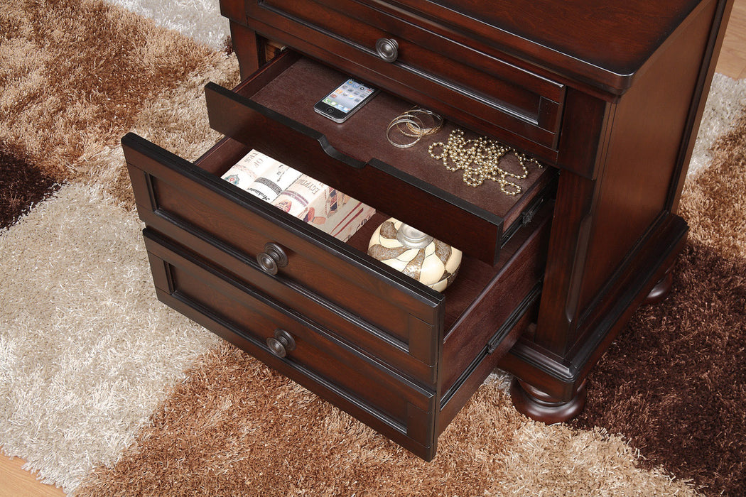 Cumberland Nightstand, Hidden Drawer in Brown - 2159-4