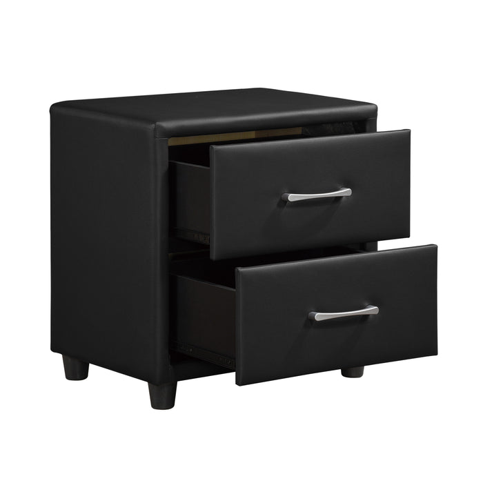 Lorenzi Nightstand in Black - 2220-4