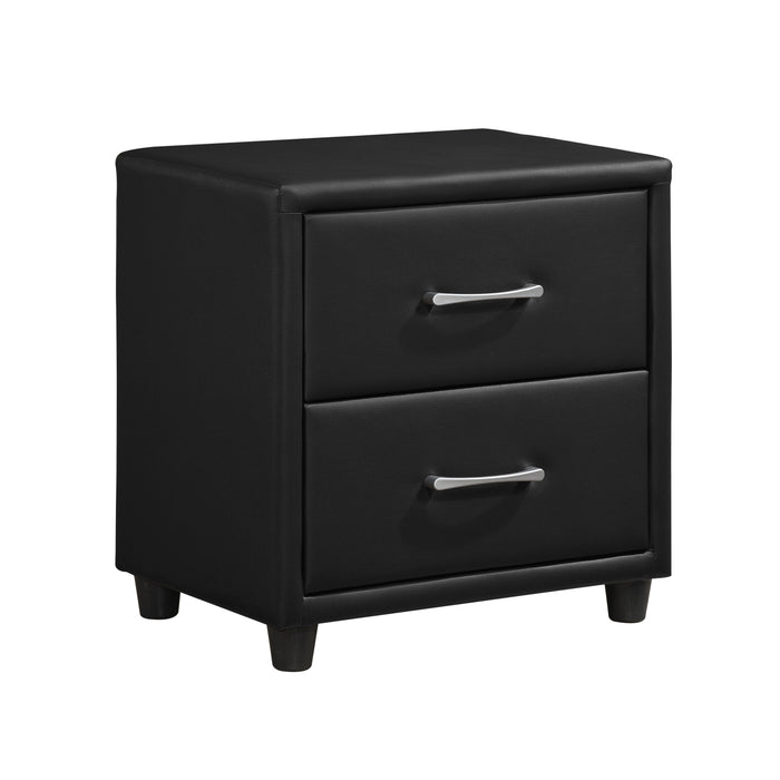 Lorenzi Nightstand in Black - 2220-4