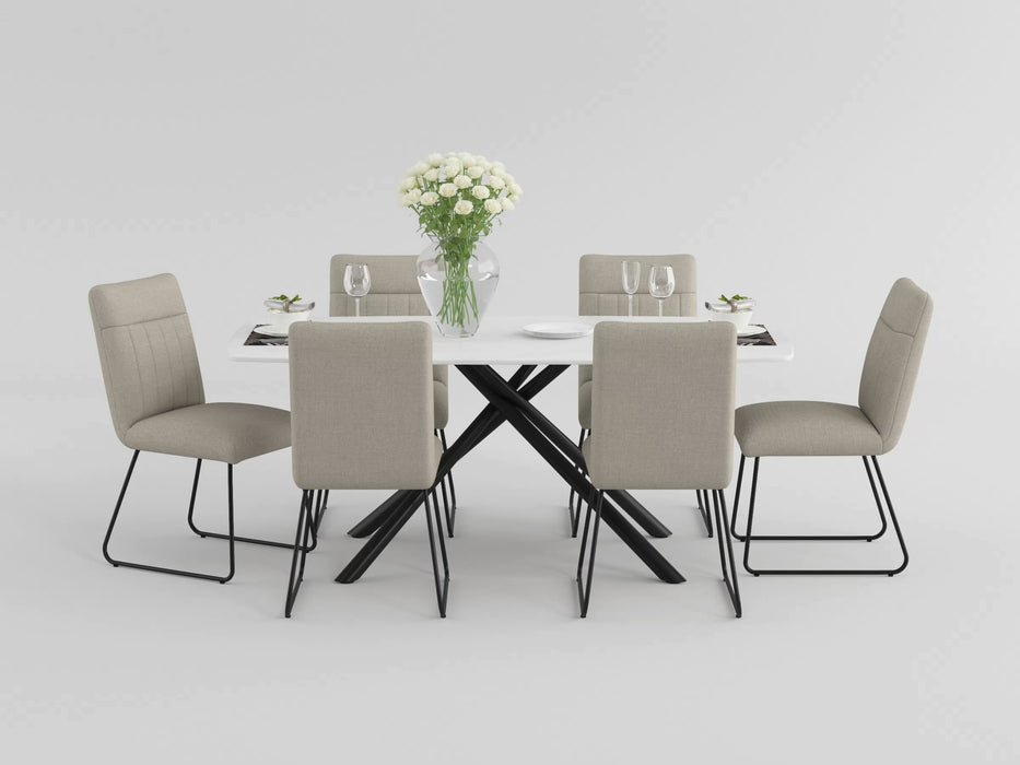 Benito Dining Table in Black/White - 5919-71*