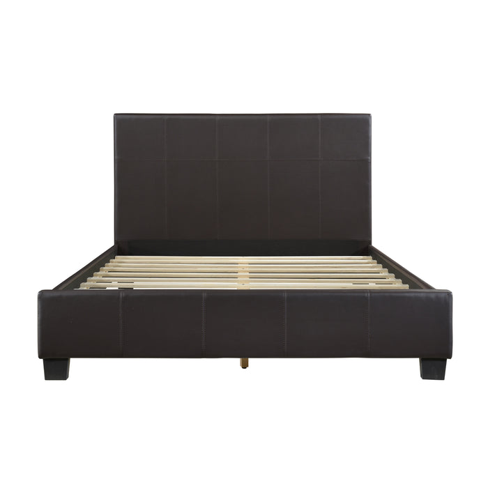 Lorenzi Full Platform Bed in Brown - 2220FDBR-1