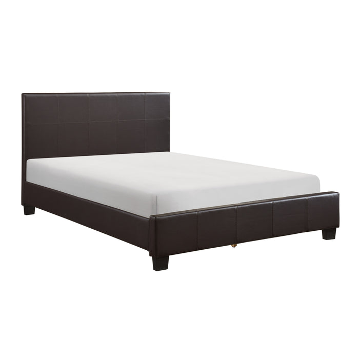 Lorenzi Full Platform Bed in Brown - 2220FDBR-1