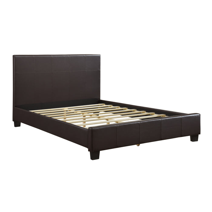 Lorenzi Full Platform Bed in Brown - 2220FDBR-1