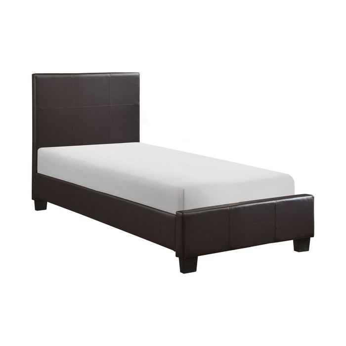 Lorenzi Twin Platform Bed in Brown - 2220TDBR-1