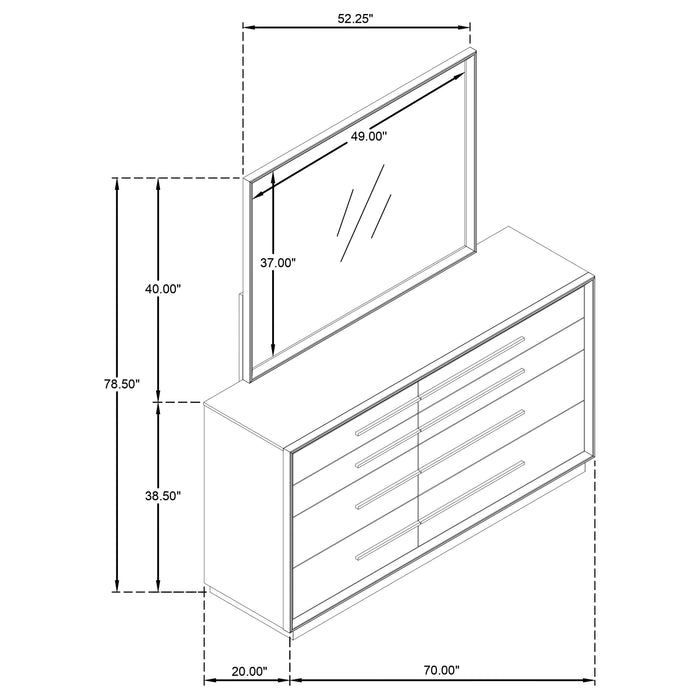 Durango Dresser With Mirror