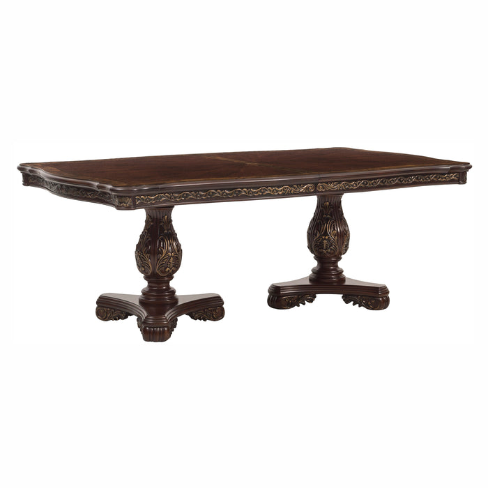 Deryn Park Dining Table in Metallic Accent - Traditional/Cherry - 2243-114*