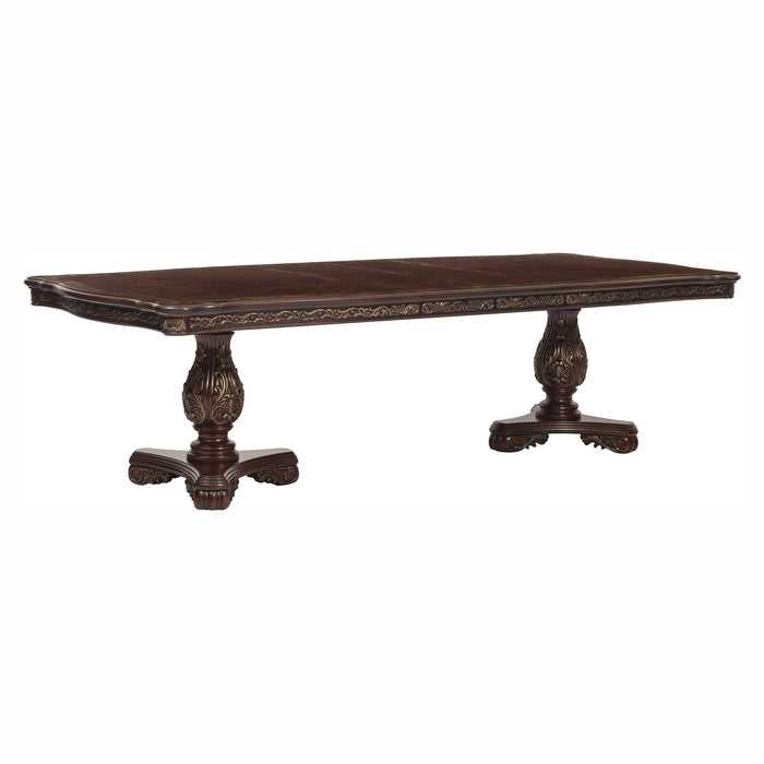 Deryn Park Dining Table in Metallic Accent - Traditional/Cherry - 2243-114*