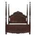 Deryn Park Queen Poster Bed in Cherry/Metallic Accent - Traditional - 2243-1 image