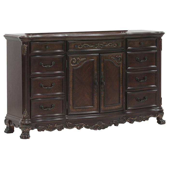 Deryn Park Dresser in Metallic Accent - Traditional/Cherry - 2243-5