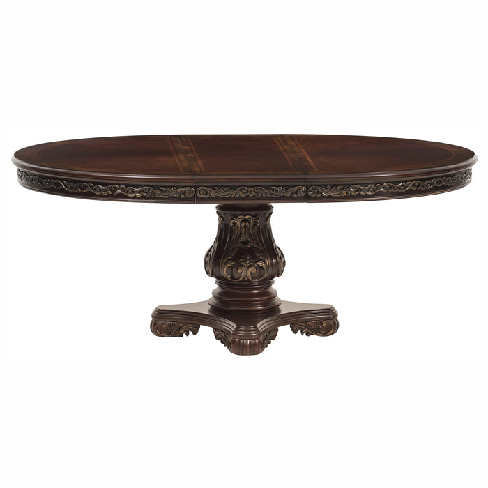 Deryn Park Round/Oval Dining Table in Metallic Accent - Traditional/Cherry - 2243-76*