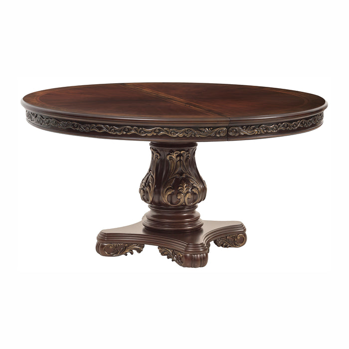 Deryn Park Round/Oval Dining Table in Metallic Accent - Traditional/Cherry - 2243-76*