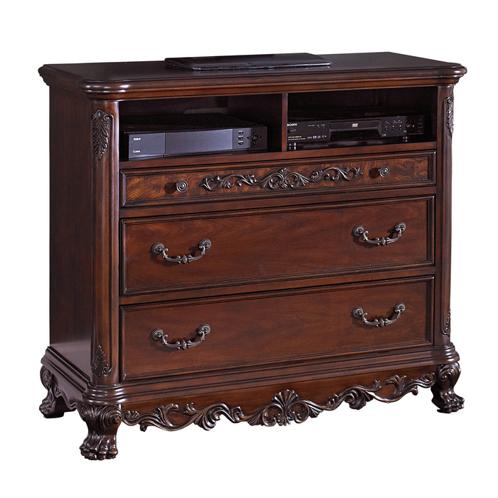 Deryn Park TV Chest in Metallic Accent - Traditional/Cherry - 2243-11 image