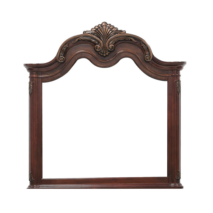 Deryn Park Mirror in Cherry/Metallic Accent - Traditional - 2243-6 image