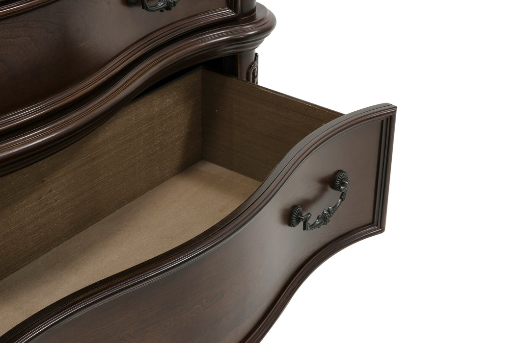 Deryn Park Chest in Metallic Accent - Traditional/Cherry - 2243-9