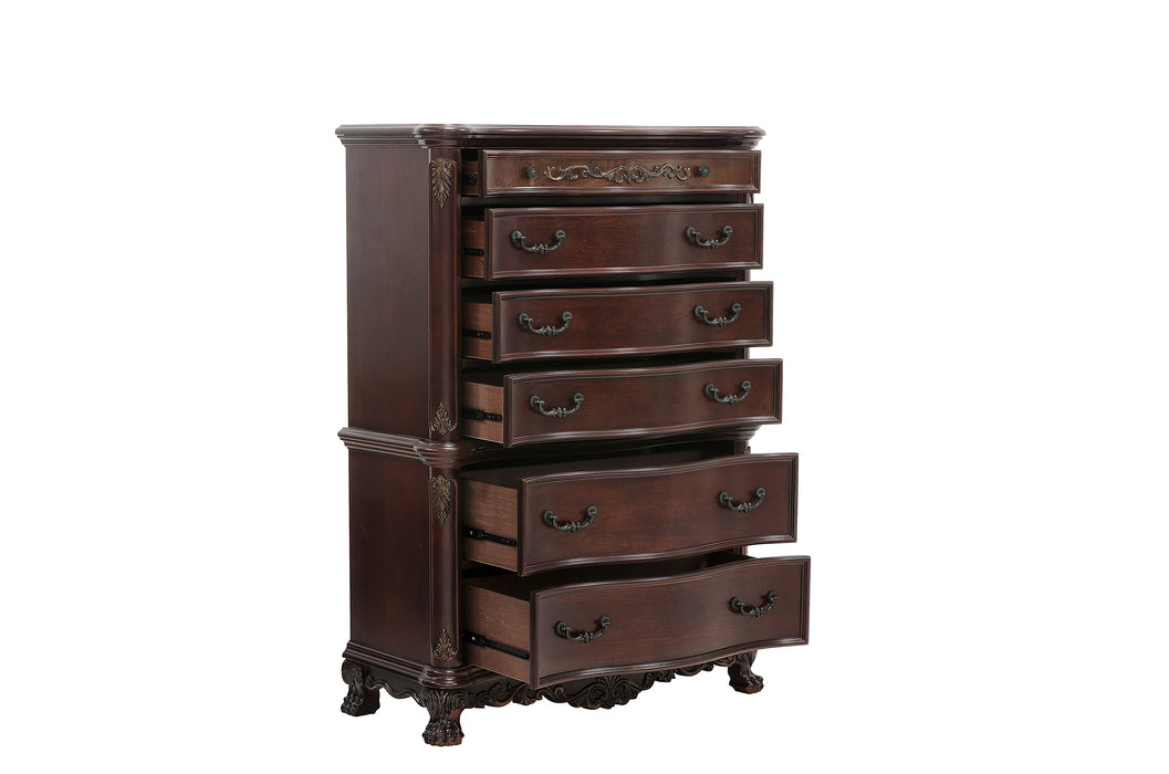 Deryn Park Chest in Metallic Accent - Traditional/Cherry - 2243-9