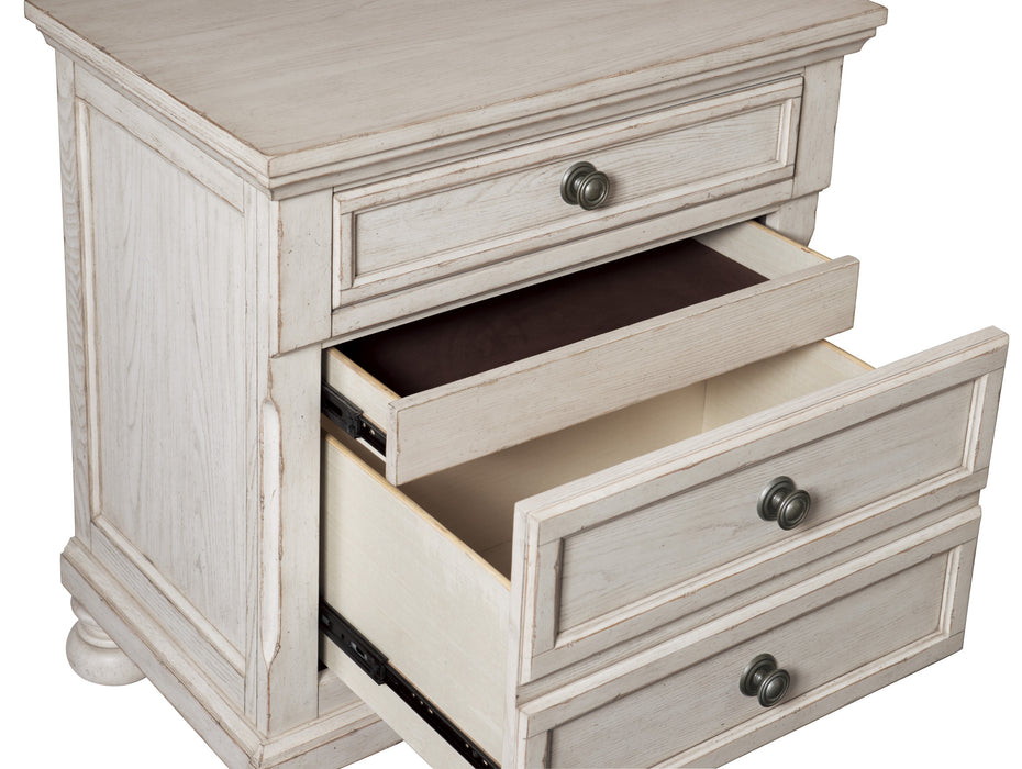 Bethel Nightstand, Hidden Drawer in White - 2259W-4