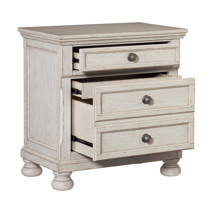 Bethel Nightstand, Hidden Drawer in White - 2259W-4