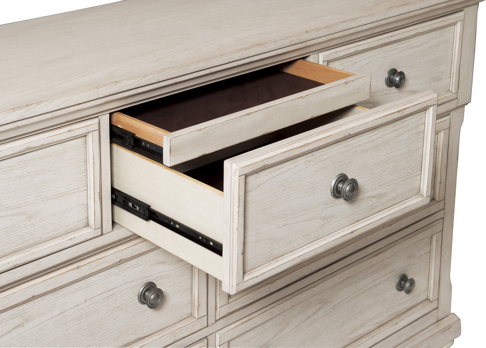 Bethel Dresser, Hidden Drawer in White - 2259W-5