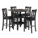 Norman 5-Piece Pack Counter Height Set in Black - 2514BK-36 image