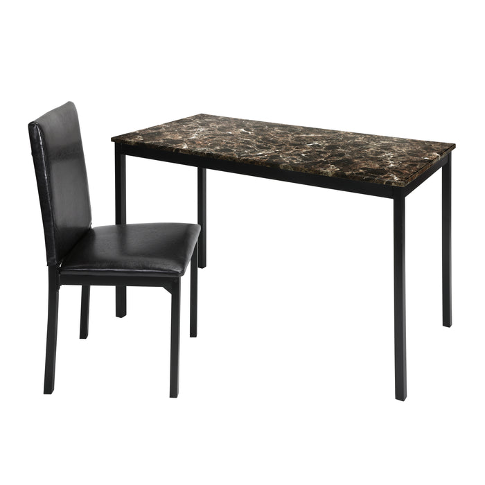 Tempe Writing Desk and Chair in Black/Brown - 2601-15 image