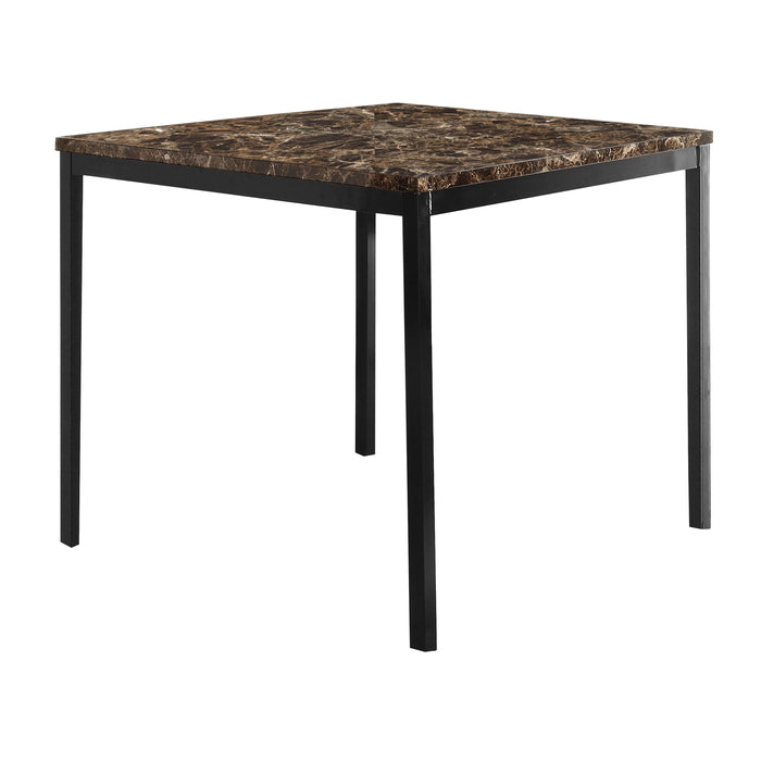 Tempe Counter Height Table, Faux Marble Top in Black/Brown - 2601-36