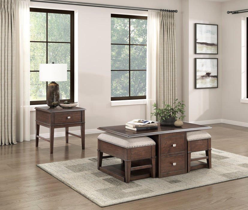 Claremore End Table in Brown - 3500-04