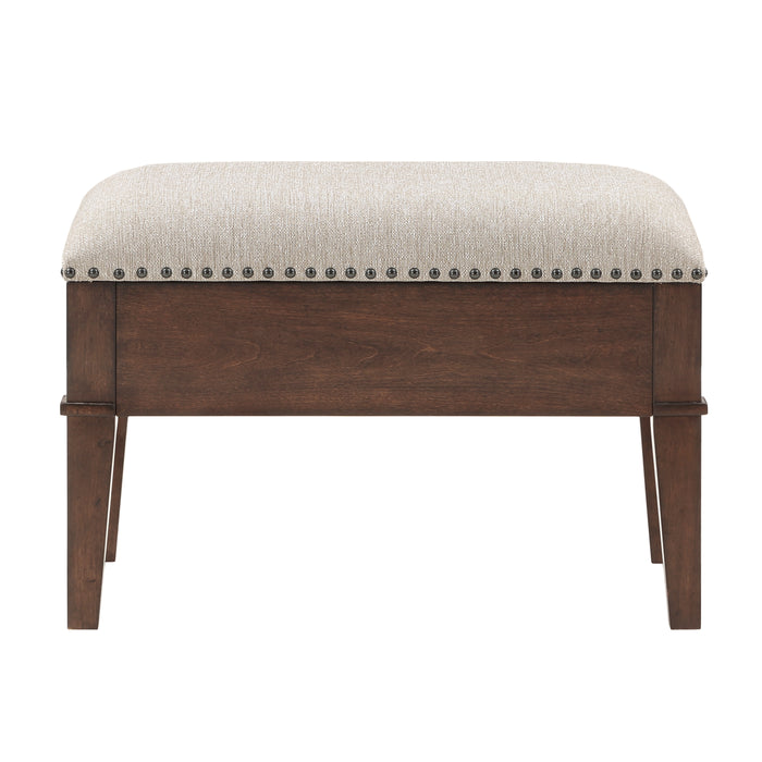 Claremore Cocktail Table with two Ottomans in Brown - 3500-30