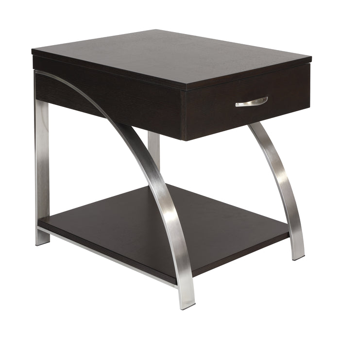 Tioga End Table in Gold/Silver/Champagne/Brown - 3533RF-04