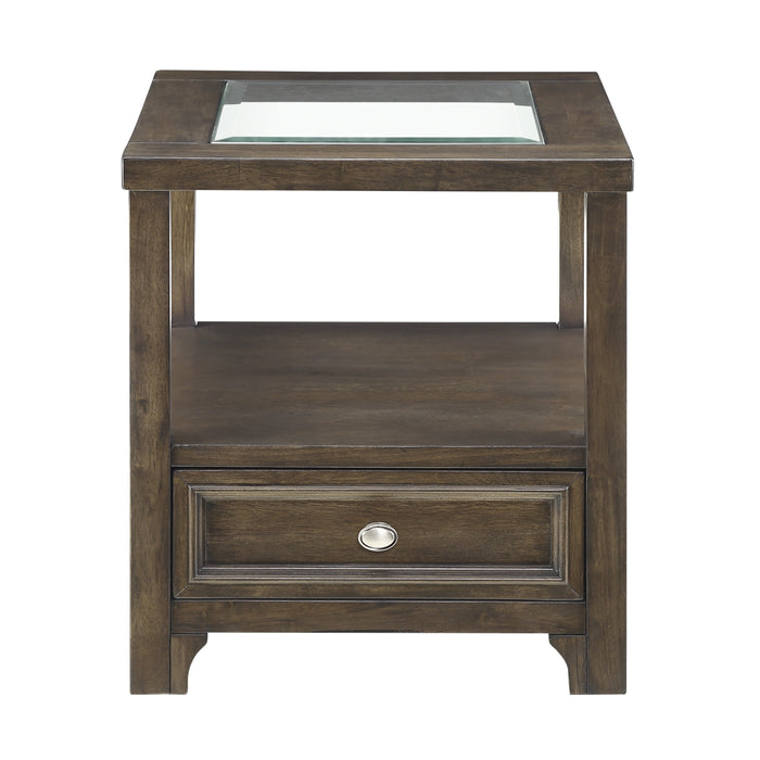 Auburn End Table in Transparent/Brown - 3624-04 image