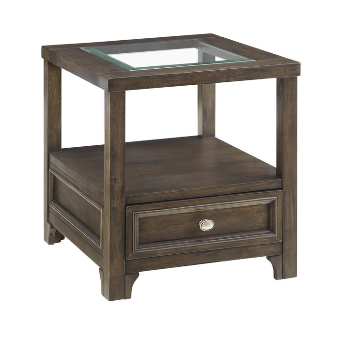 Auburn End Table in Transparent/Brown - 3624-04