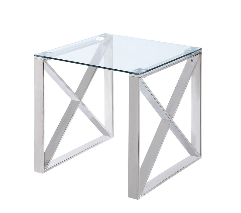 Rush End Table in Gold/Silver/Champagne/Transparent - 3644-04