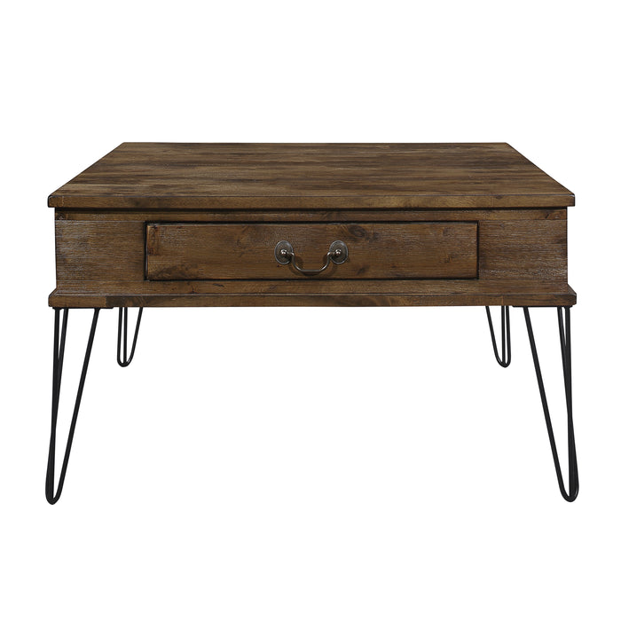 Shaffner Square Cocktail Table in Brown/Black/Oak - 3670M-01 image