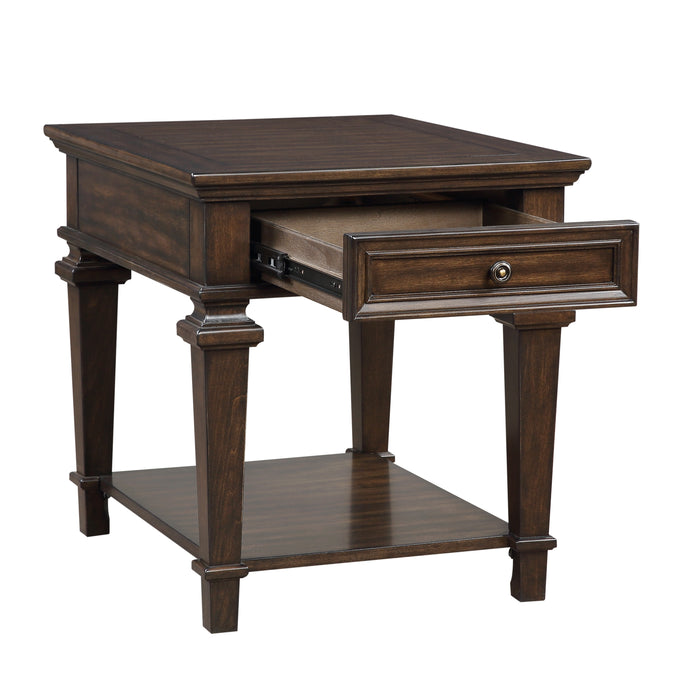 Tobias End Table in Espresso - 3681-04