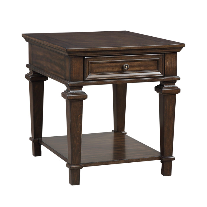 Tobias End Table in Espresso - 3681-04