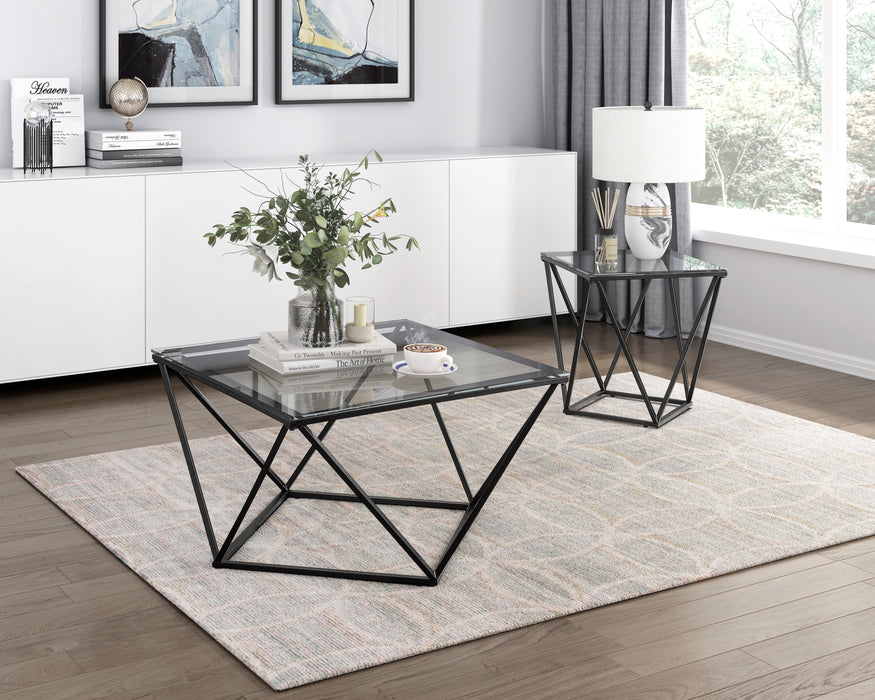 Luca End Table in Black - 3693-04