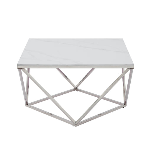 Alfeo Cocktail Table in Silver/White - 3694-30 image