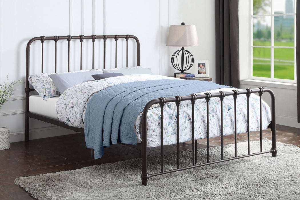 Bethany Queen Platform Bed in Dark Bronze - 1571DZ-1