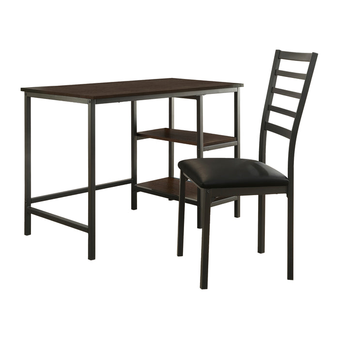 Madigan Writing Desk and Chair in Black/Brown - 4514-15 image