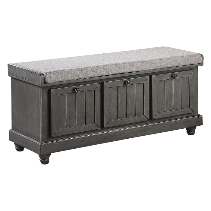 Woodwell Lift Top Storage Bench in Gray - 4586DG