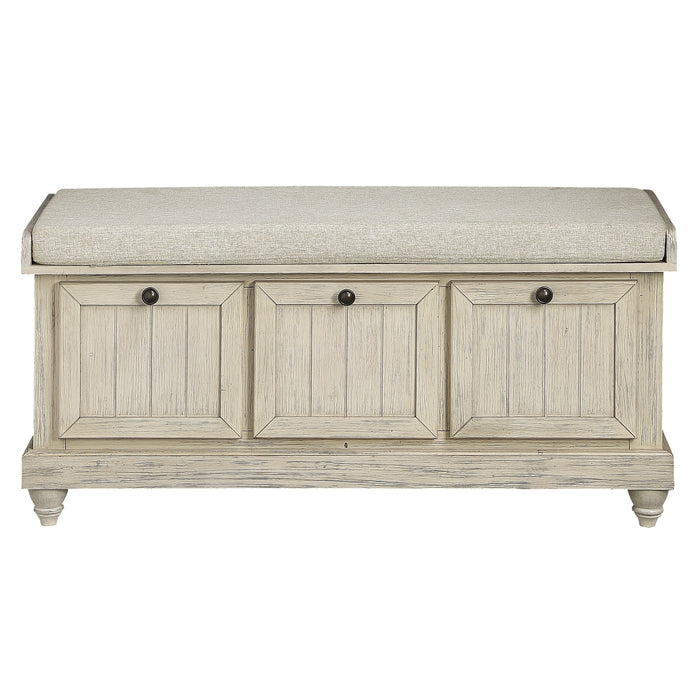 Woodwell Lift Top Storage Bench in White - 4586W image