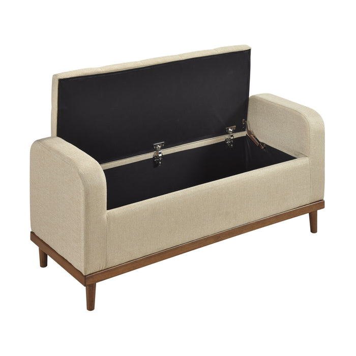 Brigitte Lift Top Storage Bench in Brown - 4590BR