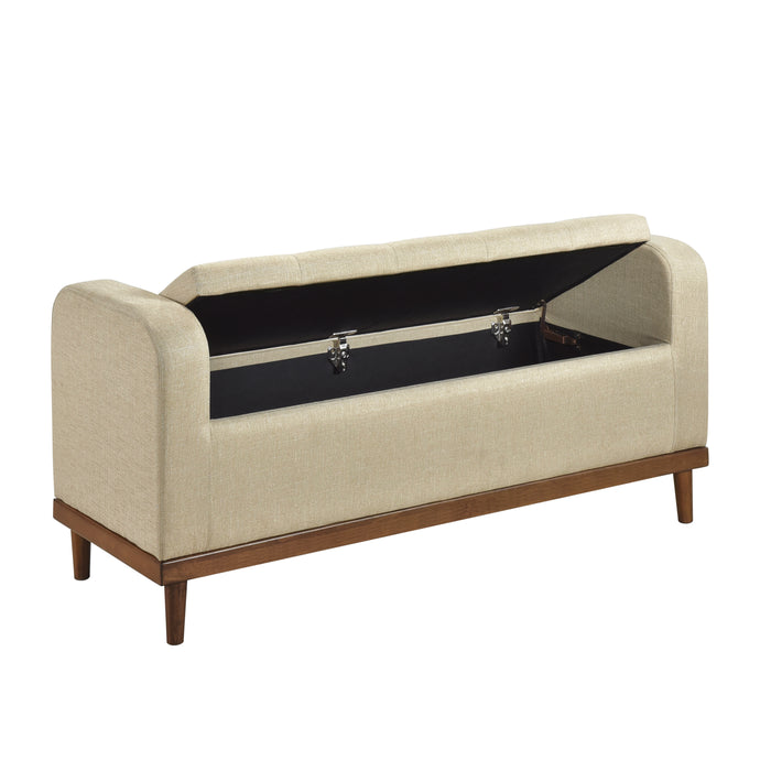 Brigitte Lift Top Storage Bench in Brown - 4590BR