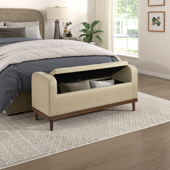 Brigitte Lift Top Storage Bench in Brown - 4590BR