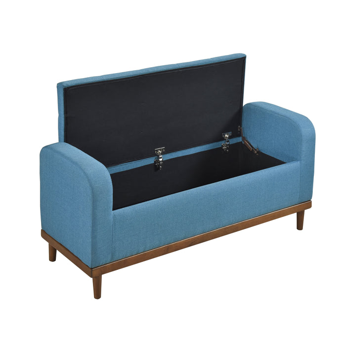 Brigitte Lift Top Storage Bench in Blue - 4590BU