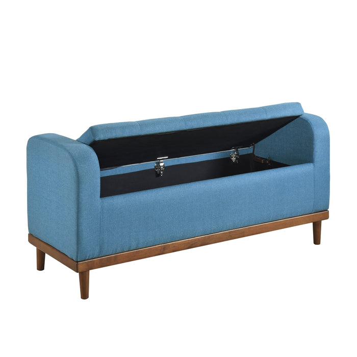 Brigitte Lift Top Storage Bench in Blue - 4590BU