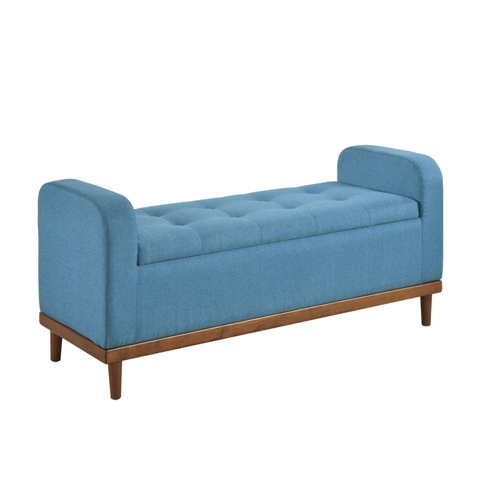 Brigitte Lift Top Storage Bench in Blue - 4590BU